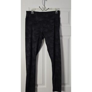 90 Degree Womans Leggings size Large Black & Grey Camo